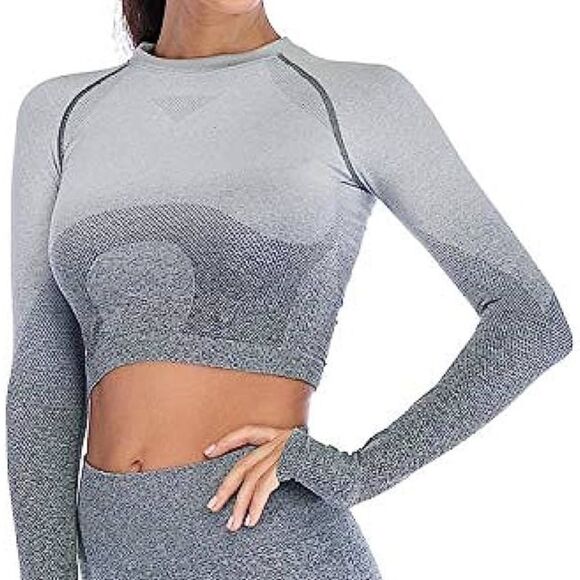 PRETTYLITTLETHING YOGA TOP SPORTS LONG SLEEVE WOMEN SIZE S - Picture 1 of 6